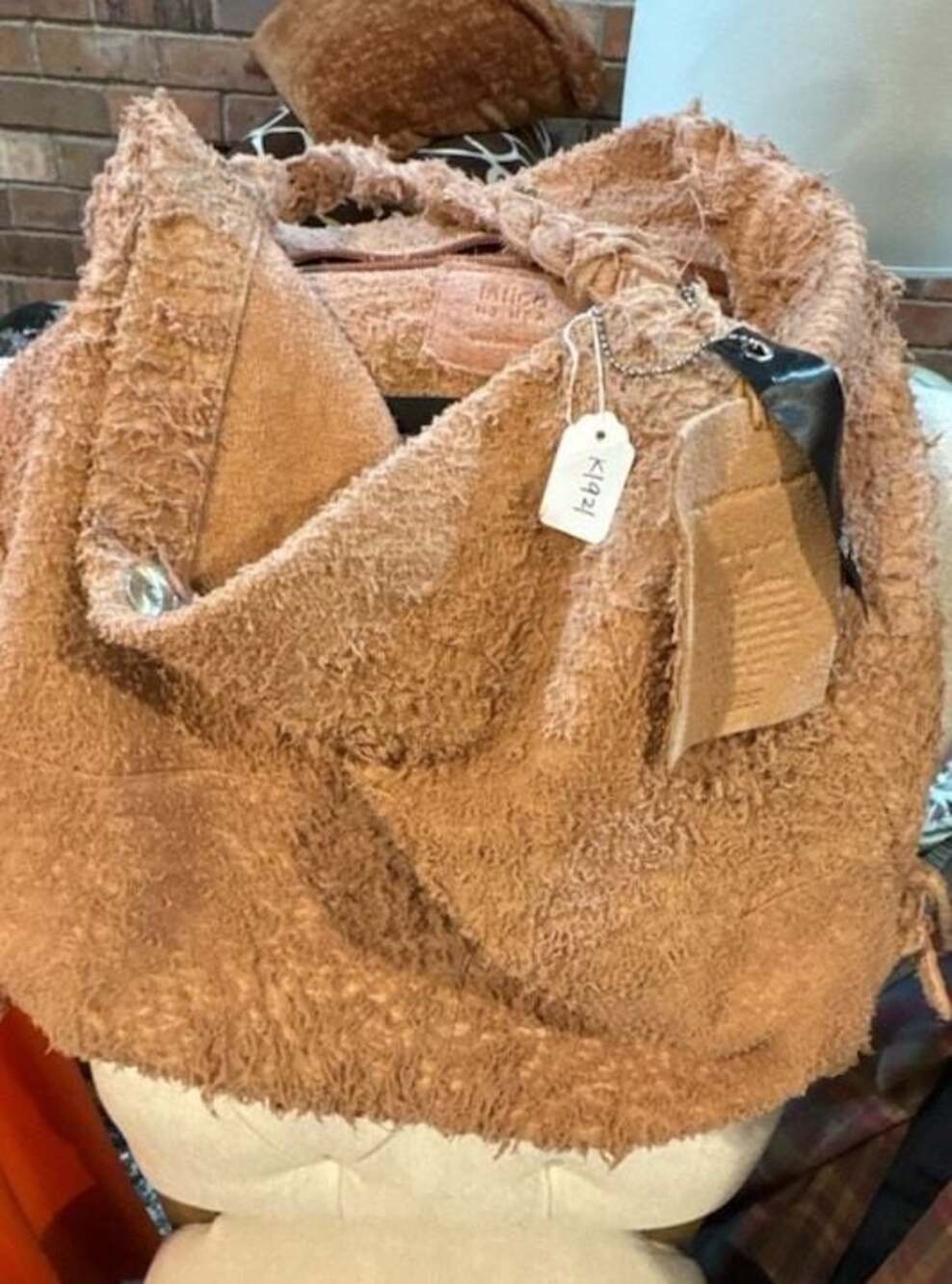 Latico Leathers Raw Suede Hobo Bag Style 5403